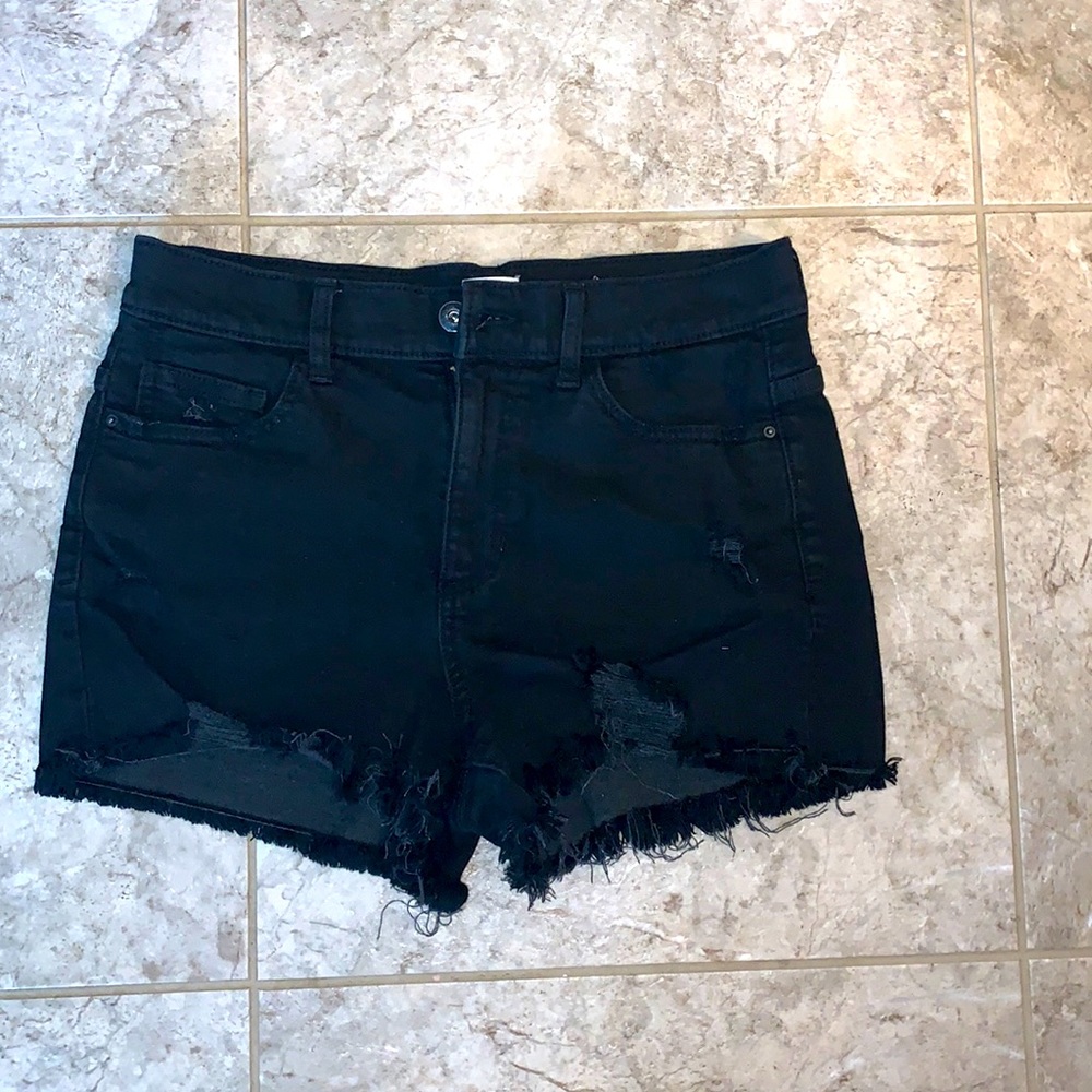 Black sneak peek shorts